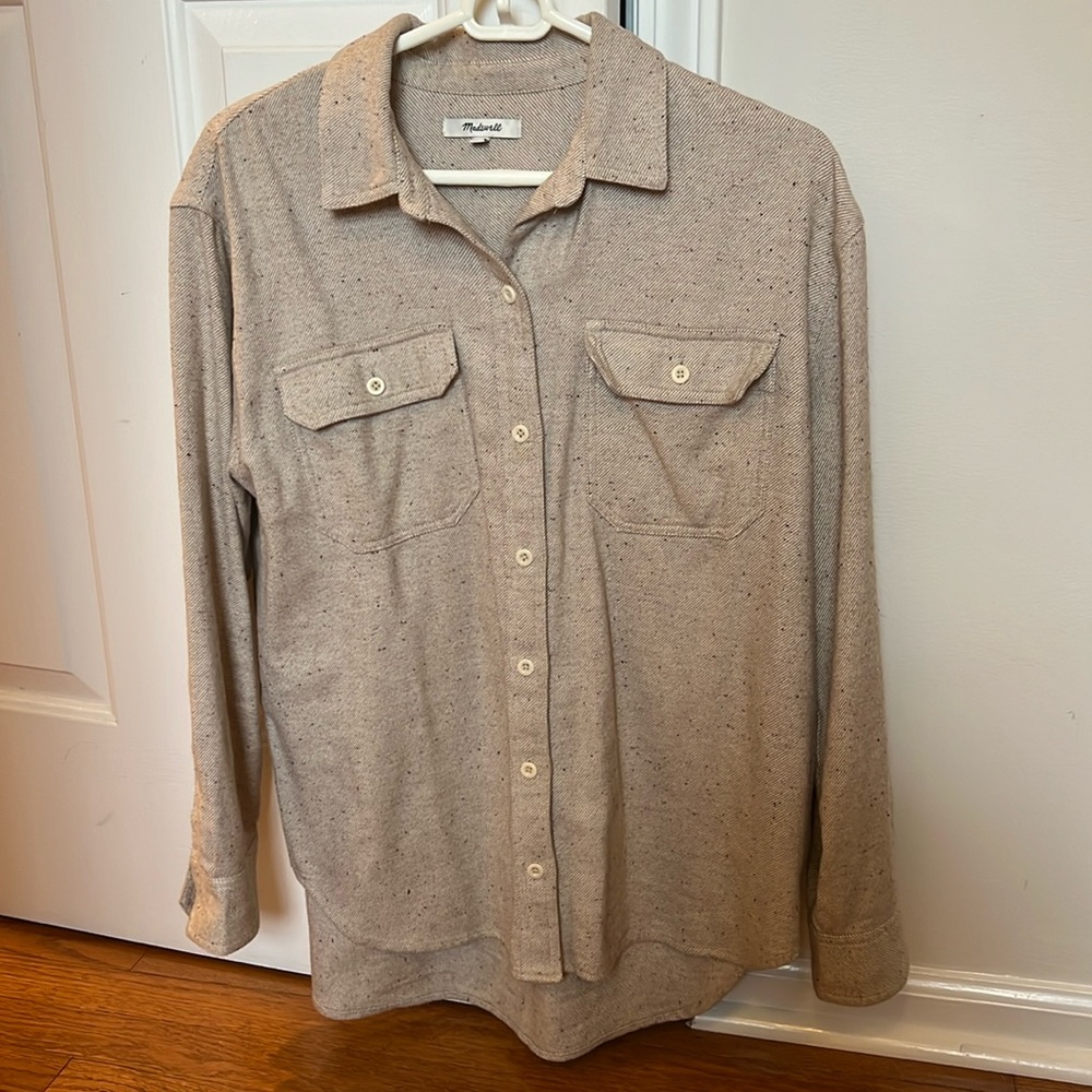Madewell cozy button down top size small like new